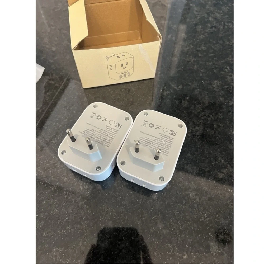 2 Pack European Travel Plug Adapter USB C, TESSAN US to Europe Plug Adapters